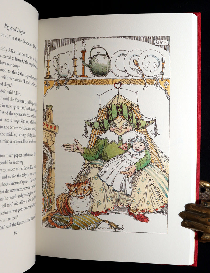 2019 Signed First Edition - Alice in Wonderland, Charles van Sandwyk Illustrator