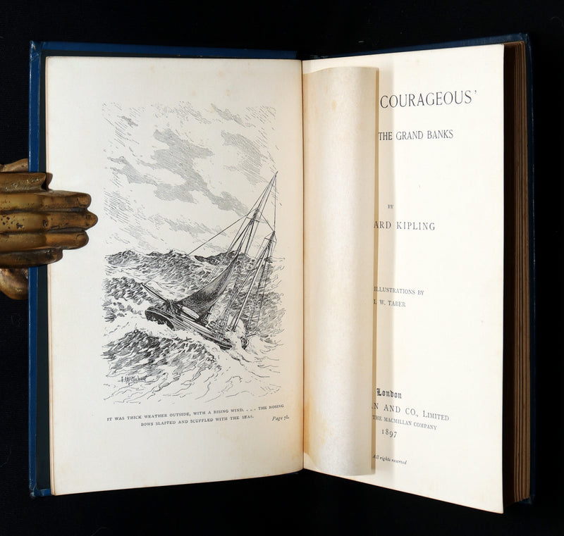 1897 Rare 1stED - Captains Courageous, Story of the Grand Banks by R. Kipling