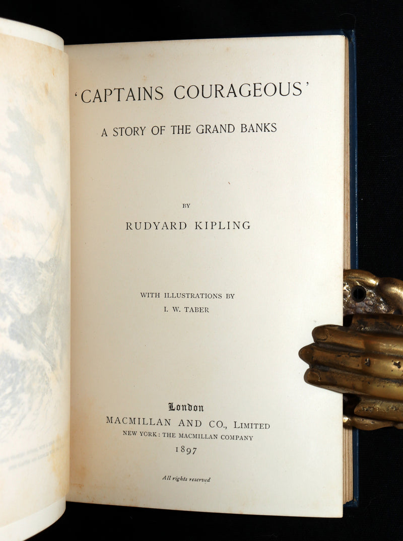 1897 Rare 1stED - Captains Courageous, Story of the Grand Banks by R. Kipling