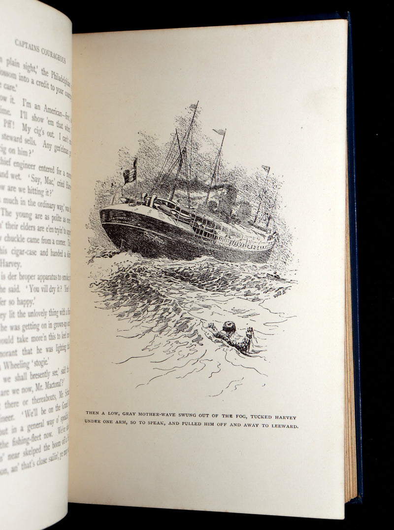 1897 Rare 1stED - Captains Courageous, Story of the Grand Banks by R. Kipling