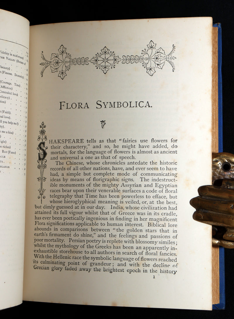 1882 Scarce Floriography Book - Flora Symbolica, The Language of Flowers