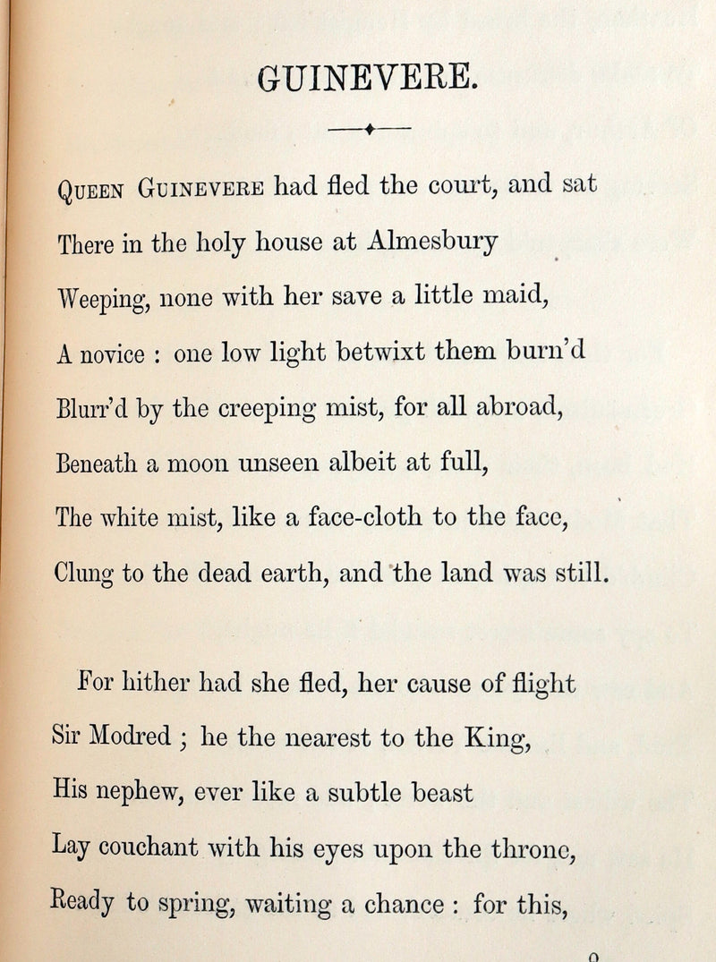 1859 Rare 1stED bound by Nutt - Idylls of the King Arthur by Alfred Tennyson