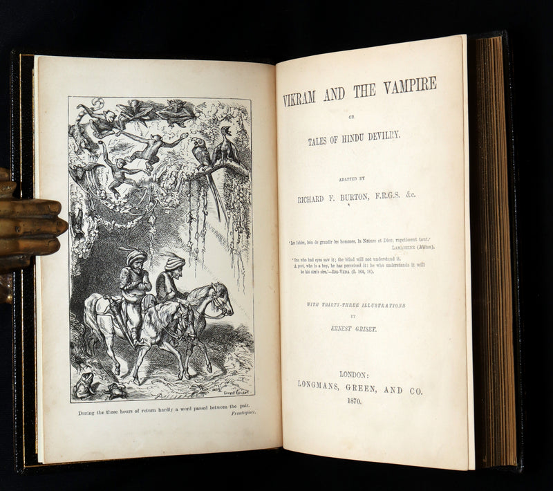 1870 Rare First Edition - Vikram and the Vampire; or, Tales of Hindu Devilry