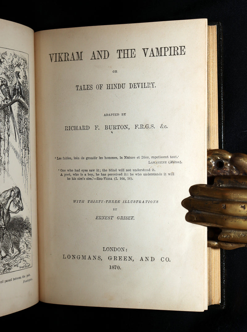 1870 Rare First Edition - Vikram and the Vampire; or, Tales of Hindu Devilry