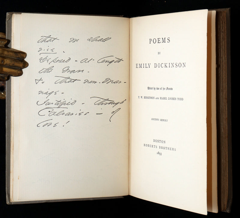1893 Rare Book - Poems. Second Series. By Emily Dickinson
