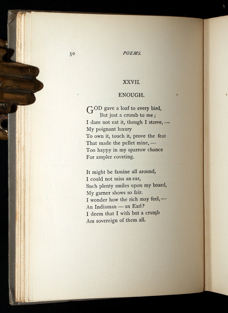 1893 Rare Book - Poems. Second Series. By Emily Dickinson