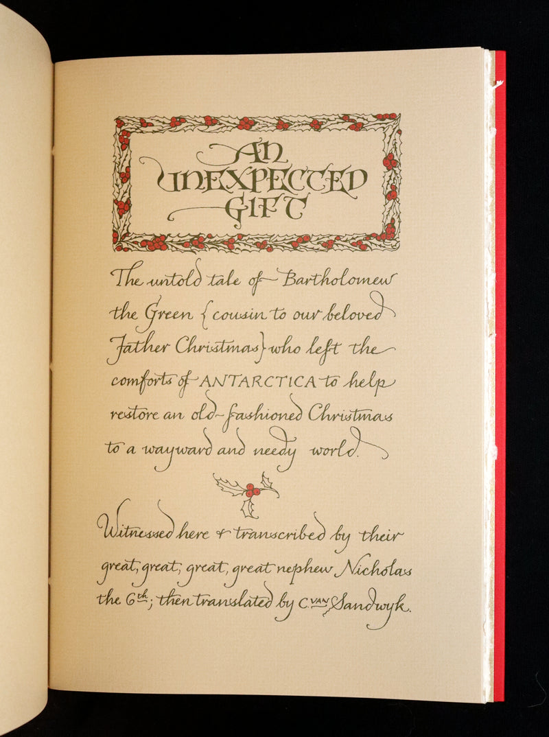 2013 Rare 1stED - An Unexpected Gift, A Christmas Tale by Charles van Sandwyk