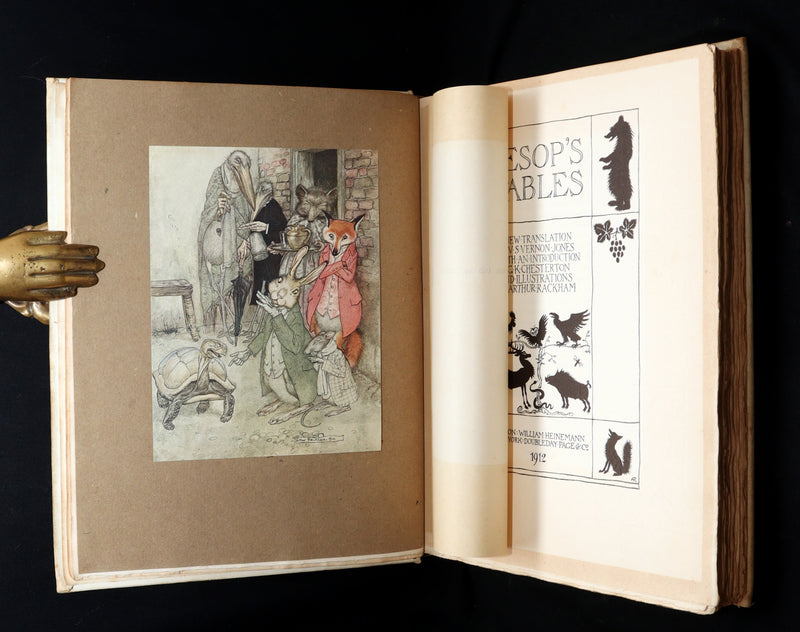 1912 Rare First Signed Edition #1004 - Æsop Fables Illustrated by Arthur Rackham