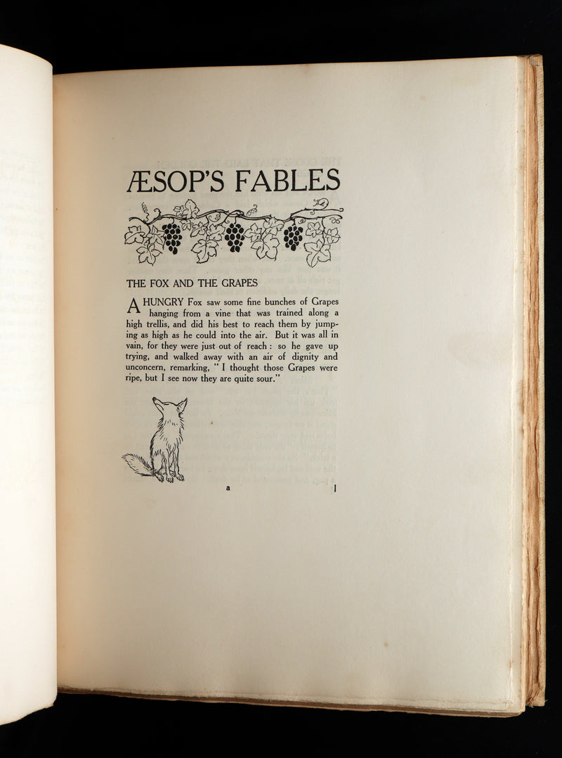 1912 Rare First Signed Edition #1004 - Æsop Fables Illustrated by Arthur Rackham