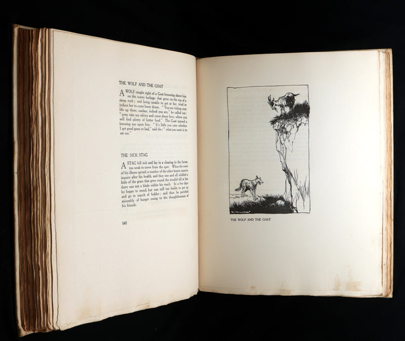 1912 Rare First Signed Edition #1004 - Æsop Fables Illustrated by Arthur Rackham