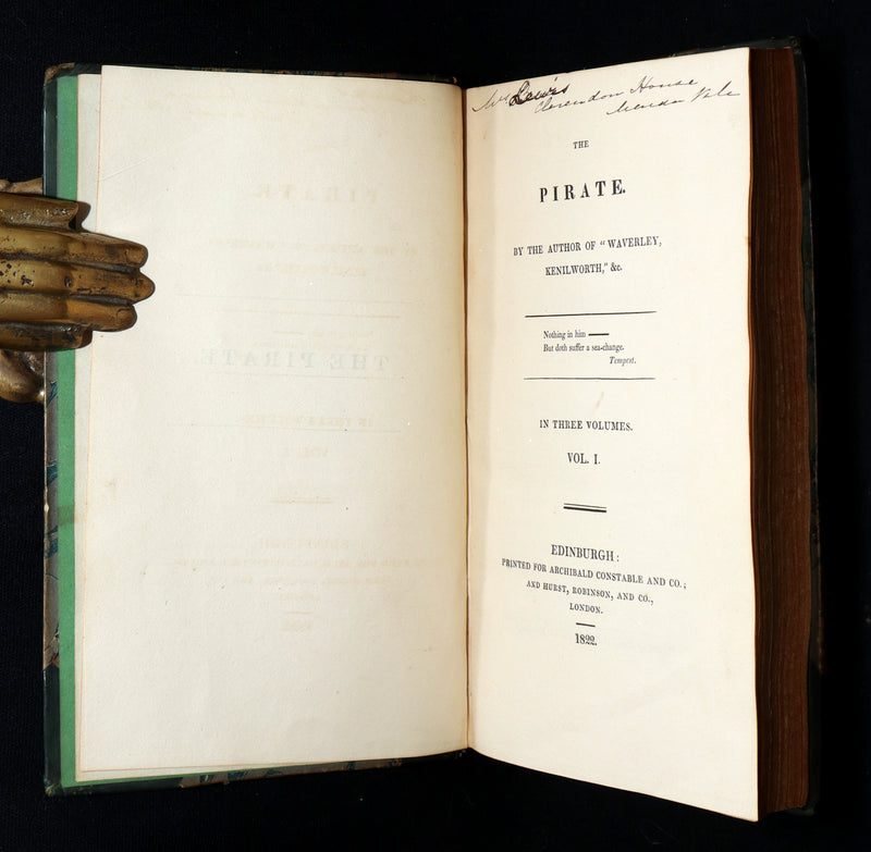 1822 Rare First Edition Book set - The Pirate by Sir Walter Scott