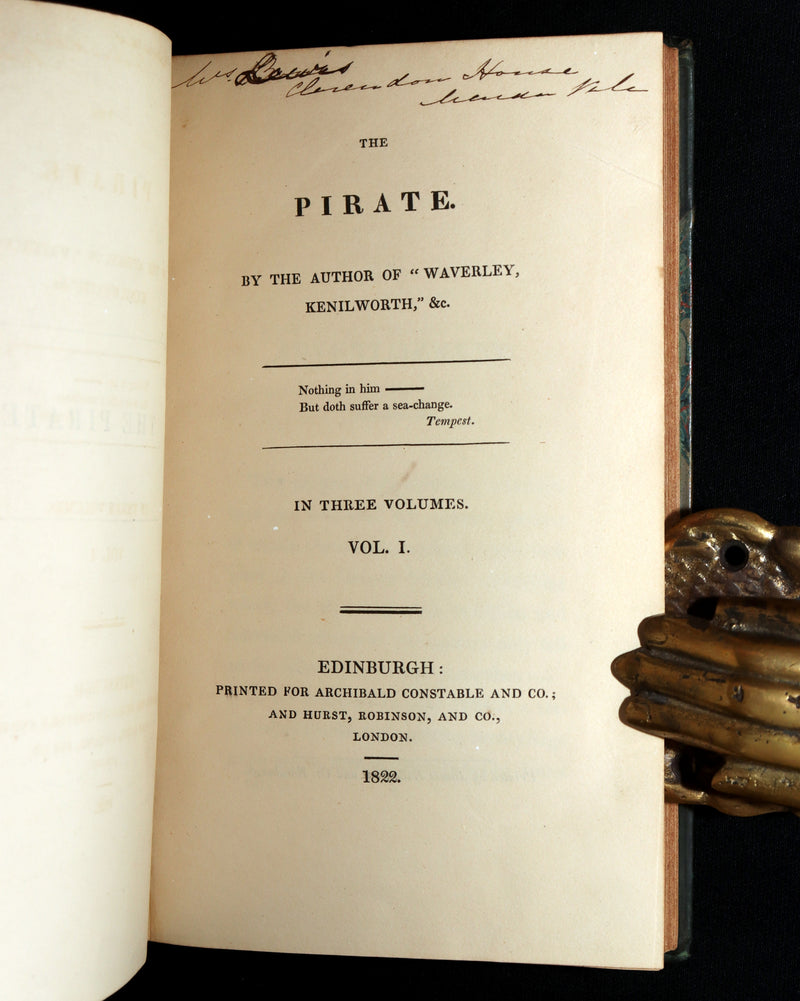 1822 Rare First Edition Book set - The Pirate by Sir Walter Scott