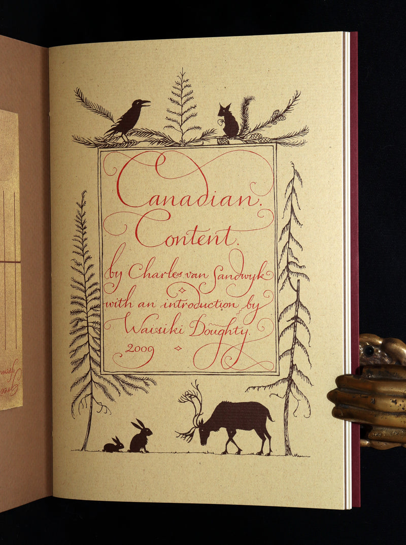 2009 Rare Signed Book - Canadian Content illustrated by Charles van Sandwyk