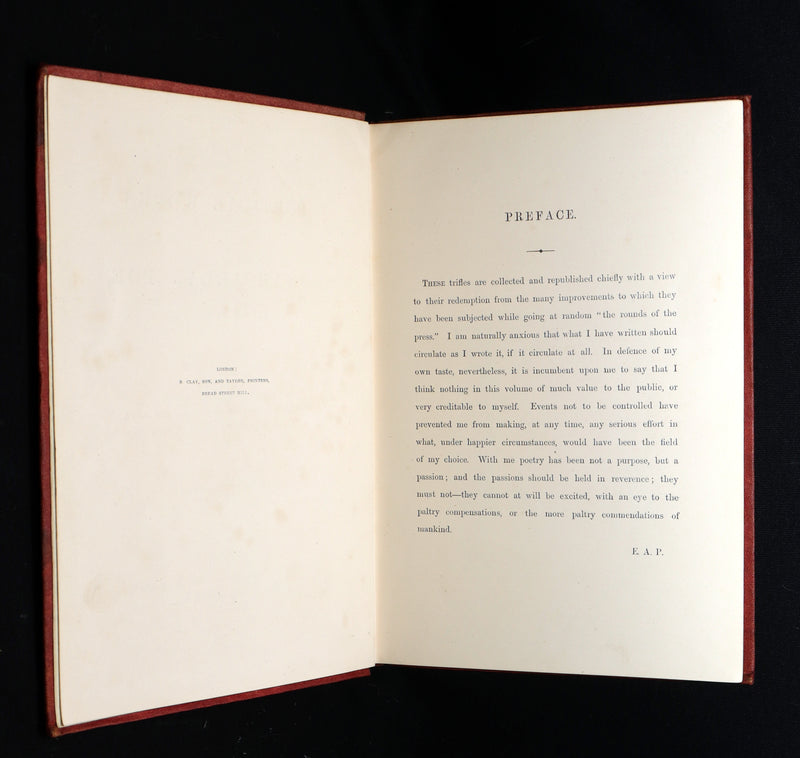 1866 Rare Book - The Poetical Works of Edgar Allan Poe, with Original Memoir