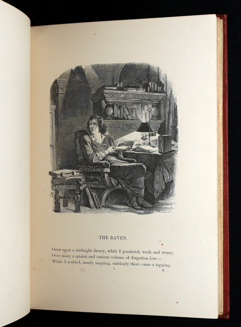 1866 Rare Book - The Poetical Works of Edgar Allan Poe, with Original Memoir