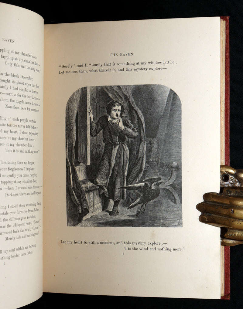1866 Rare Book - The Poetical Works of Edgar Allan Poe, with Original Memoir