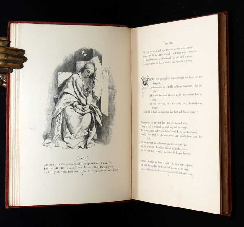 1866 Rare Book - The Poetical Works of Edgar Allan Poe, with Original Memoir