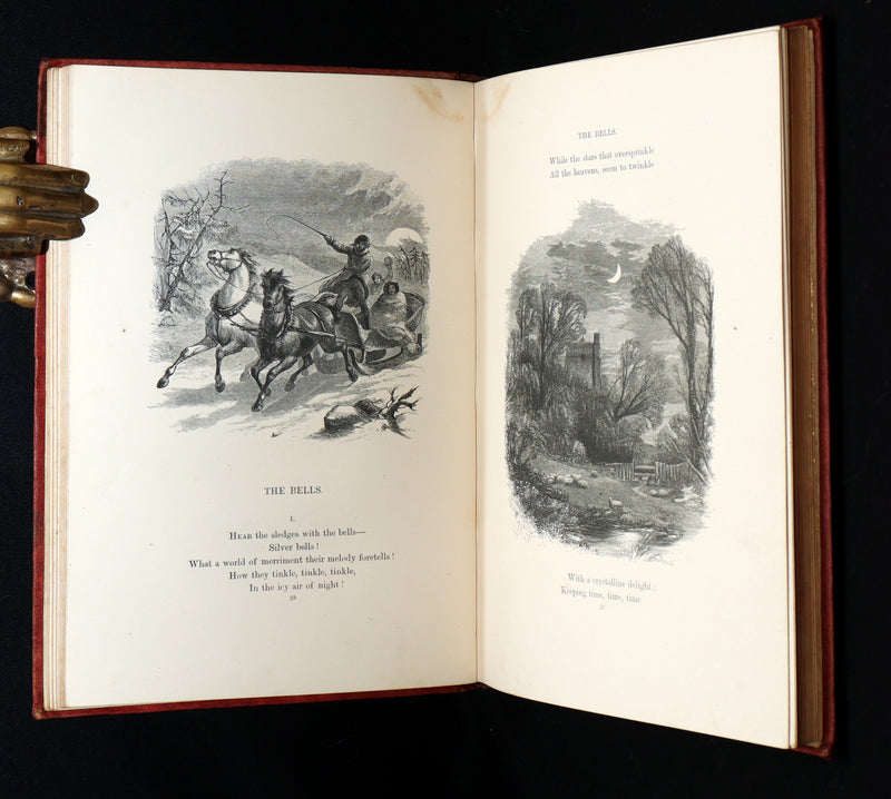 1866 Rare Book - The Poetical Works of Edgar Allan Poe, with Original Memoir