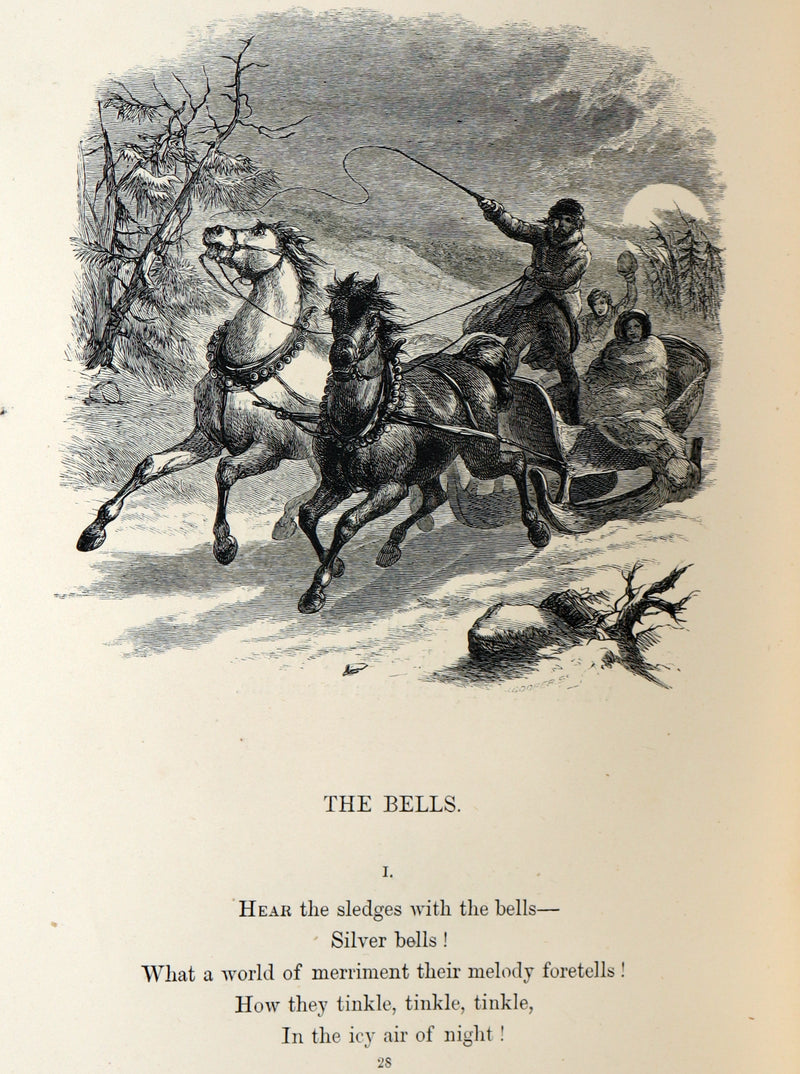 1866 Rare Book - The Poetical Works of Edgar Allan Poe, with Original Memoir