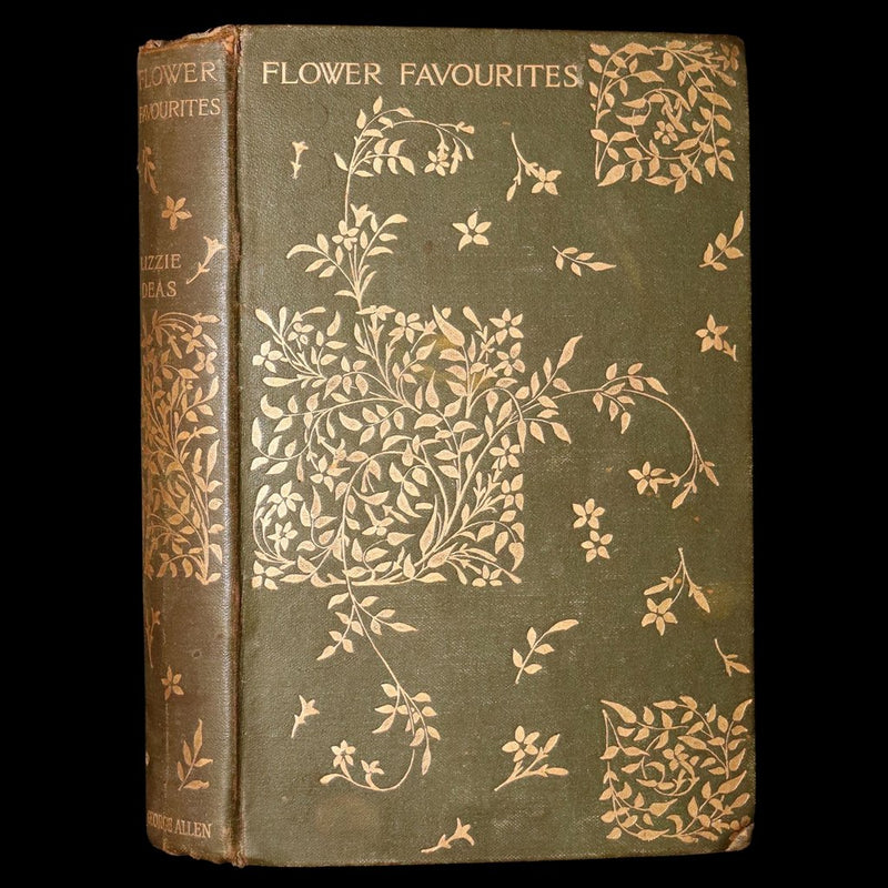 1898 First Edition, Unique Hand-Illuminated - Flower Favourites by Lizzie Deas