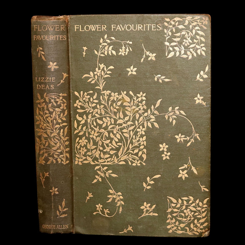 1898 First Edition, Unique Hand-Illuminated - Flower Favourites by Lizzie Deas