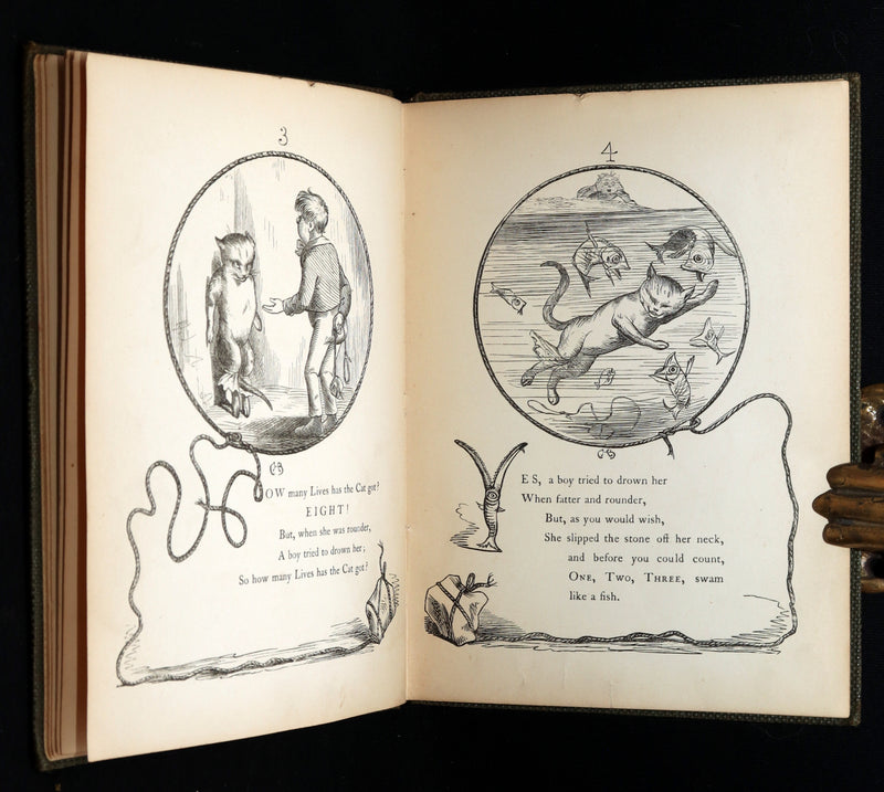 1860 Rare First Edition-The Nine Lives of a Cat, illustrated by Charles Bennett