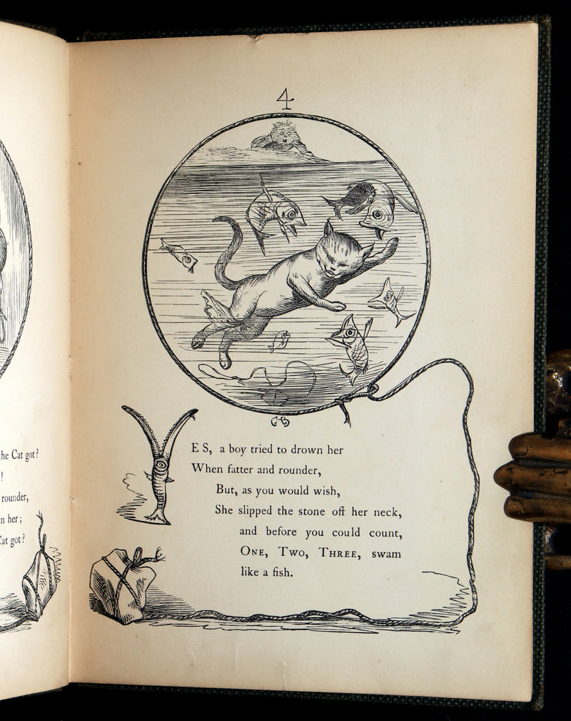 1860 Rare First Edition-The Nine Lives of a Cat, illustrated by Charles Bennett