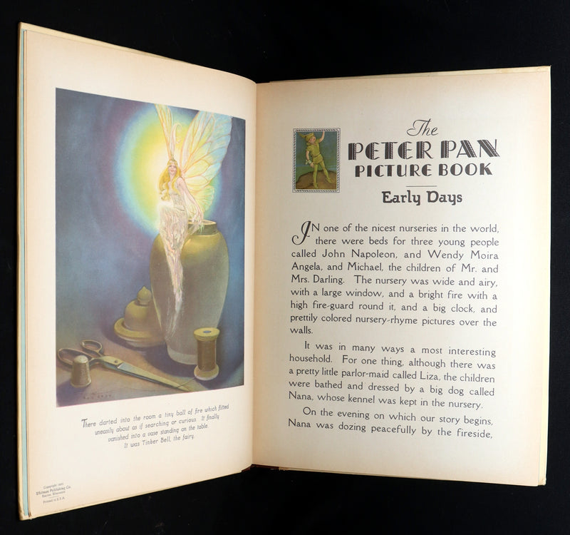 1931 Rare First Illustrated Edition by Roy Best -Picture Story Book of Peter Pan