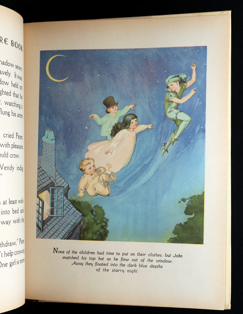 1931 Rare First Illustrated Edition by Roy Best -Picture Story Book of Peter Pan