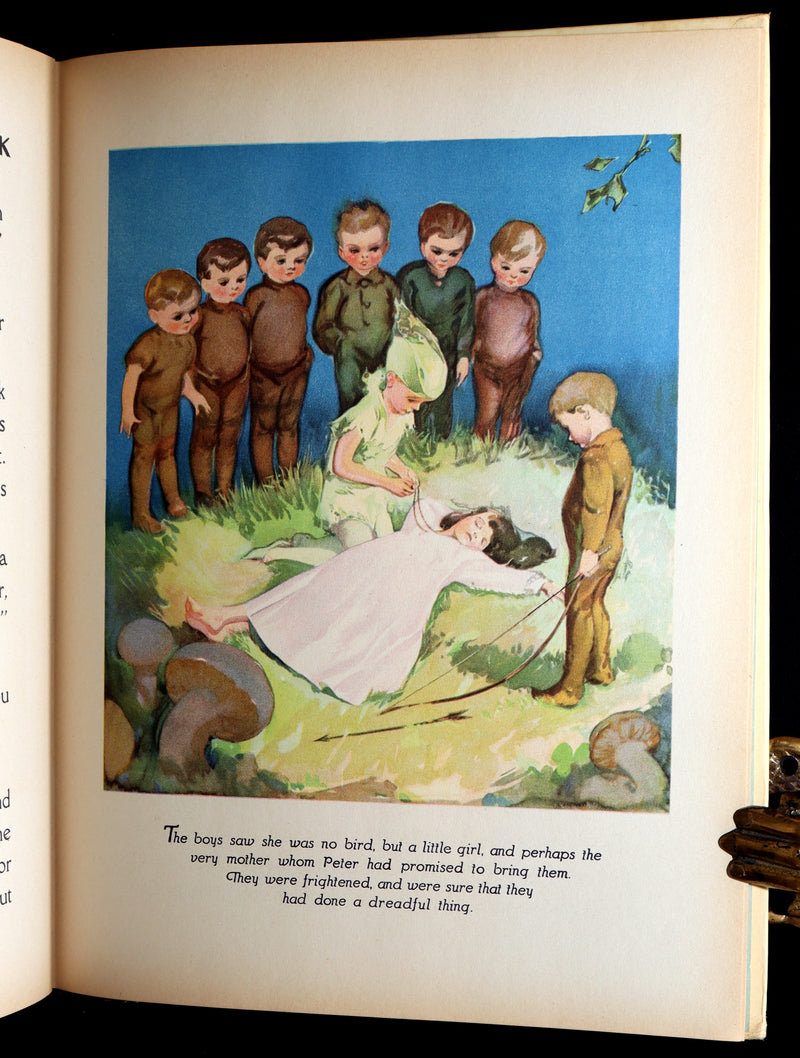 1931 Rare First Illustrated Edition by Roy Best -Picture Story Book of Peter Pan