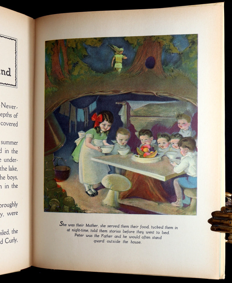 1931 Rare First Illustrated Edition by Roy Best -Picture Story Book of Peter Pan