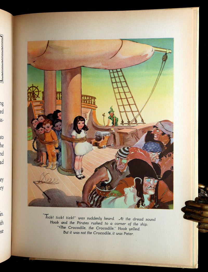 1931 Rare First Illustrated Edition by Roy Best -Picture Story Book of Peter Pan
