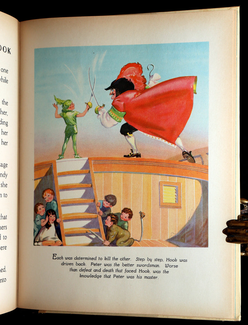 1931 Rare First Illustrated Edition by Roy Best -Picture Story Book of Peter Pan