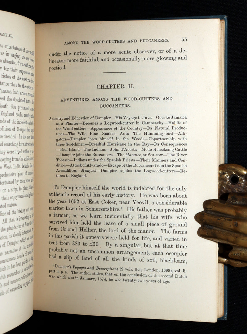 1895 Rare Pirate Book- The Life of William Dampier and The Buccaneers of America