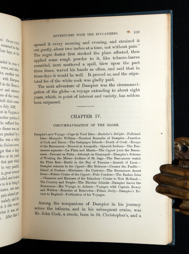 1895 Rare Pirate Book- The Life of William Dampier and The Buccaneers of America