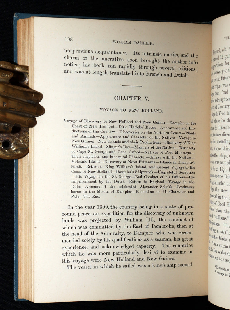 1895 Rare Pirate Book- The Life of William Dampier and The Buccaneers of America