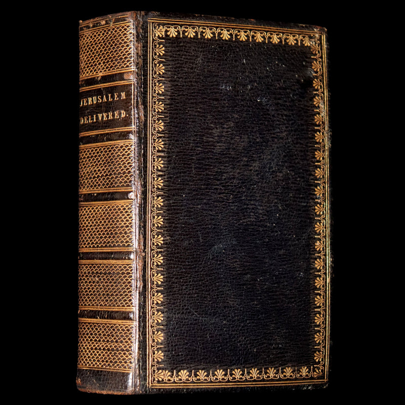 1822 Rare Book - Jerusalem Delivered; An Heroic Poem by Torquato Tasso