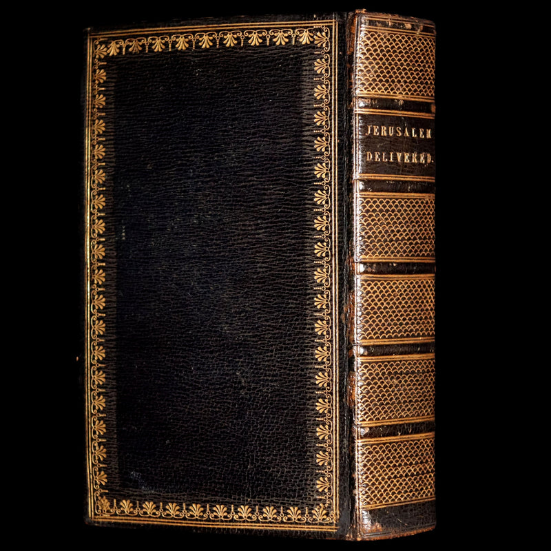 1822 Rare Book - Jerusalem Delivered; An Heroic Poem by Torquato Tasso