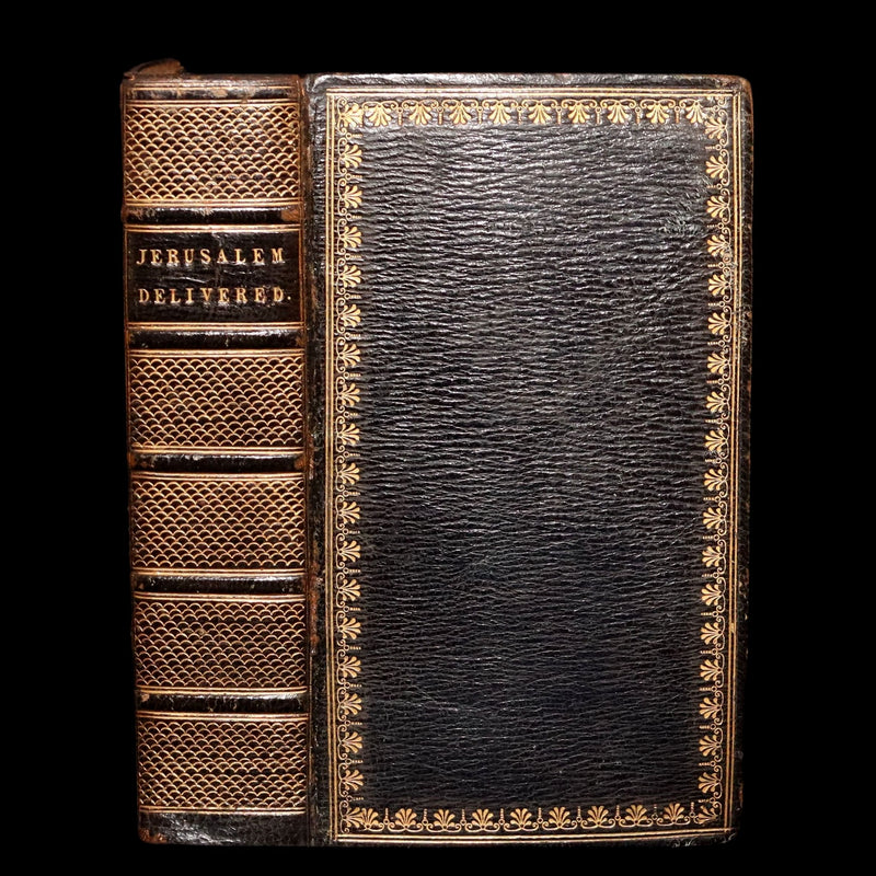 1822 Rare Book - Jerusalem Delivered; An Heroic Poem by Torquato Tasso