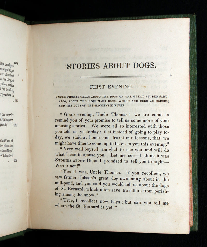 1850 Scarce Book - Stories About Dogs by Thomas Bingley and Thomas Landseer