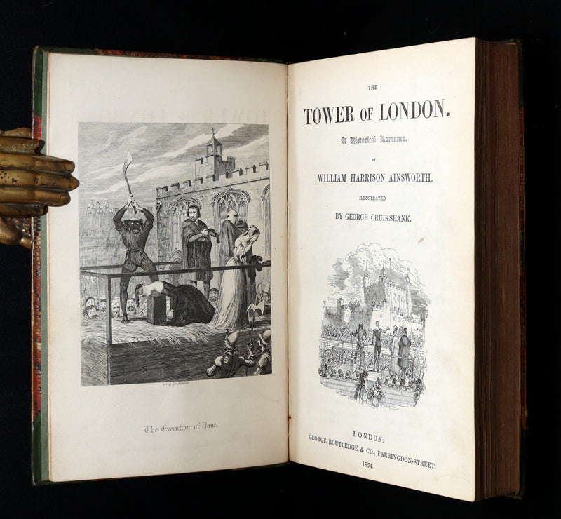 1854 Rare Book - The Tower of London, A Romance Illustrated by George Cruikshank