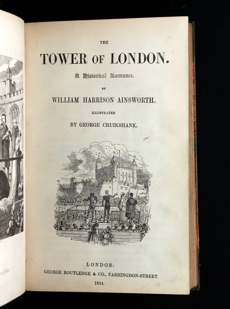 1854 Rare Book - The Tower of London, A Romance Illustrated by George Cruikshank