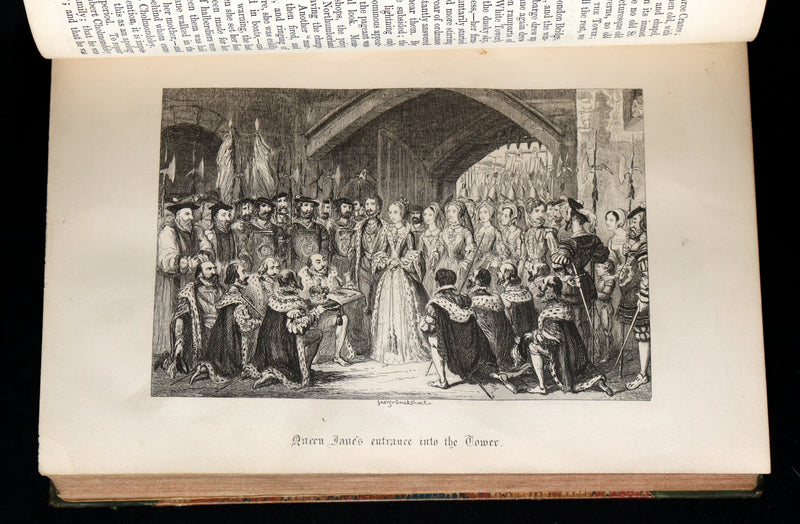 1854 Rare Book - The Tower of London, A Romance Illustrated by George Cruikshank