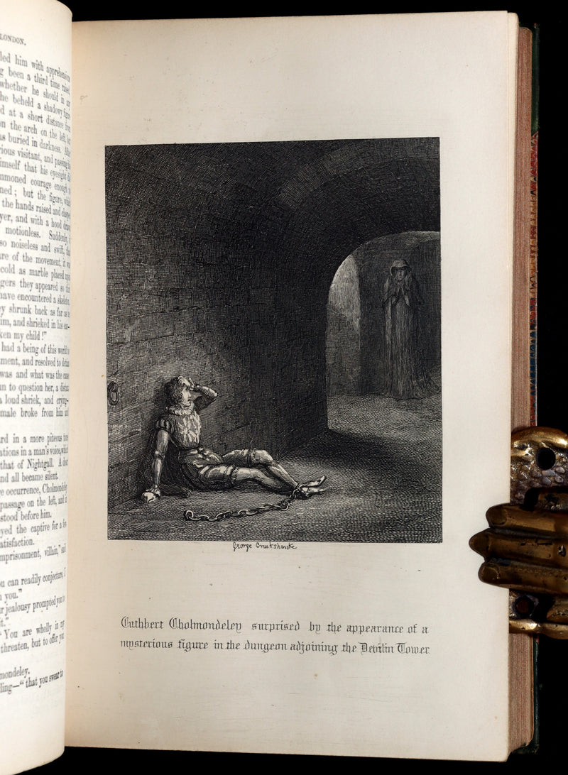 1854 Rare Book - The Tower of London, A Romance Illustrated by George Cruikshank