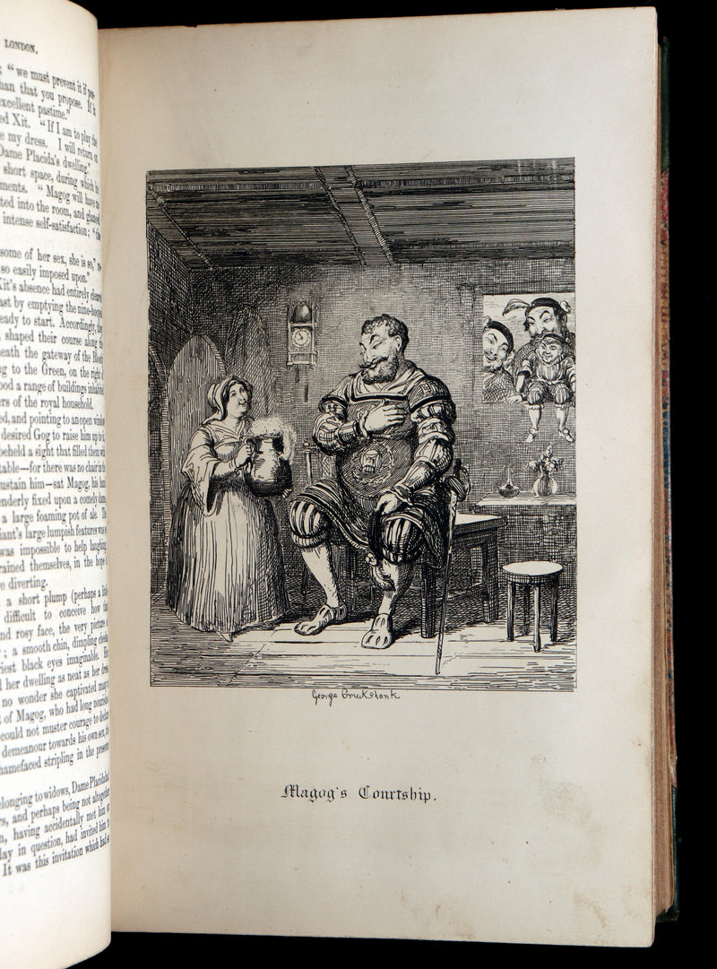 1854 Rare Book - The Tower of London, A Romance Illustrated by George Cruikshank
