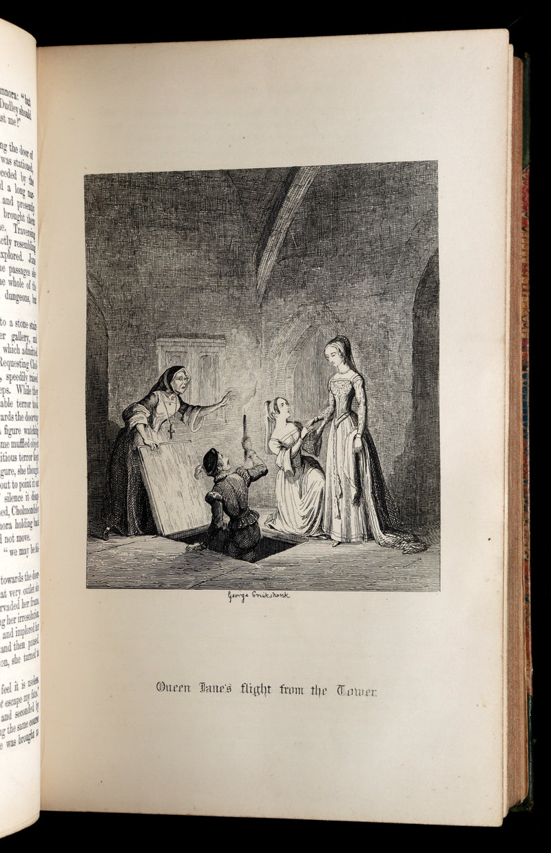 1854 Rare Book - The Tower of London, A Romance Illustrated by George Cruikshank