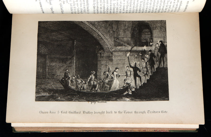 1854 Rare Book - The Tower of London, A Romance Illustrated by George Cruikshank