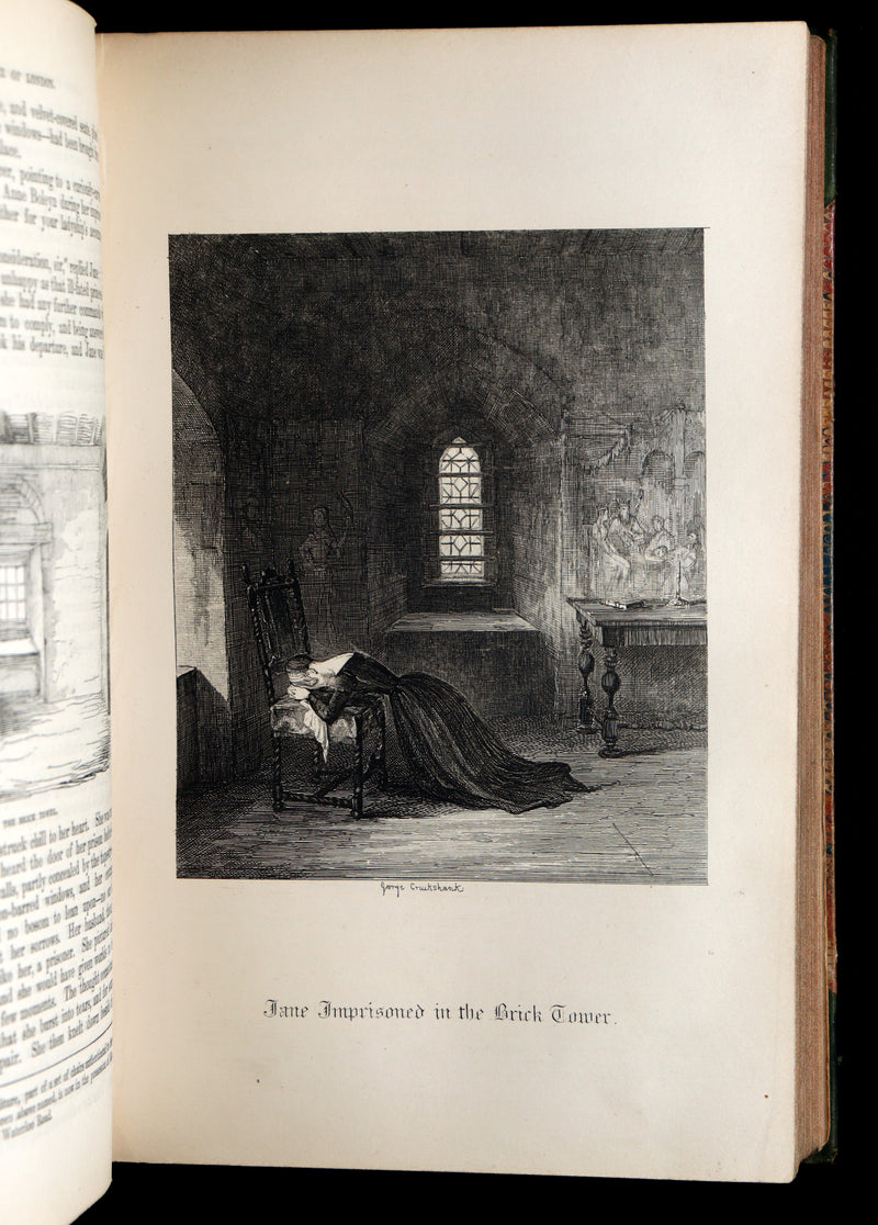 1854 Rare Book - The Tower of London, A Romance Illustrated by George Cruikshank