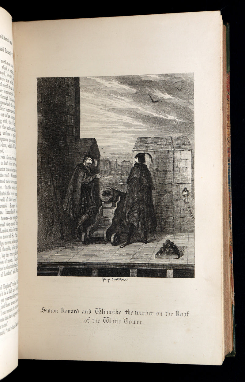 1854 Rare Book - The Tower of London, A Romance Illustrated by George Cruikshank