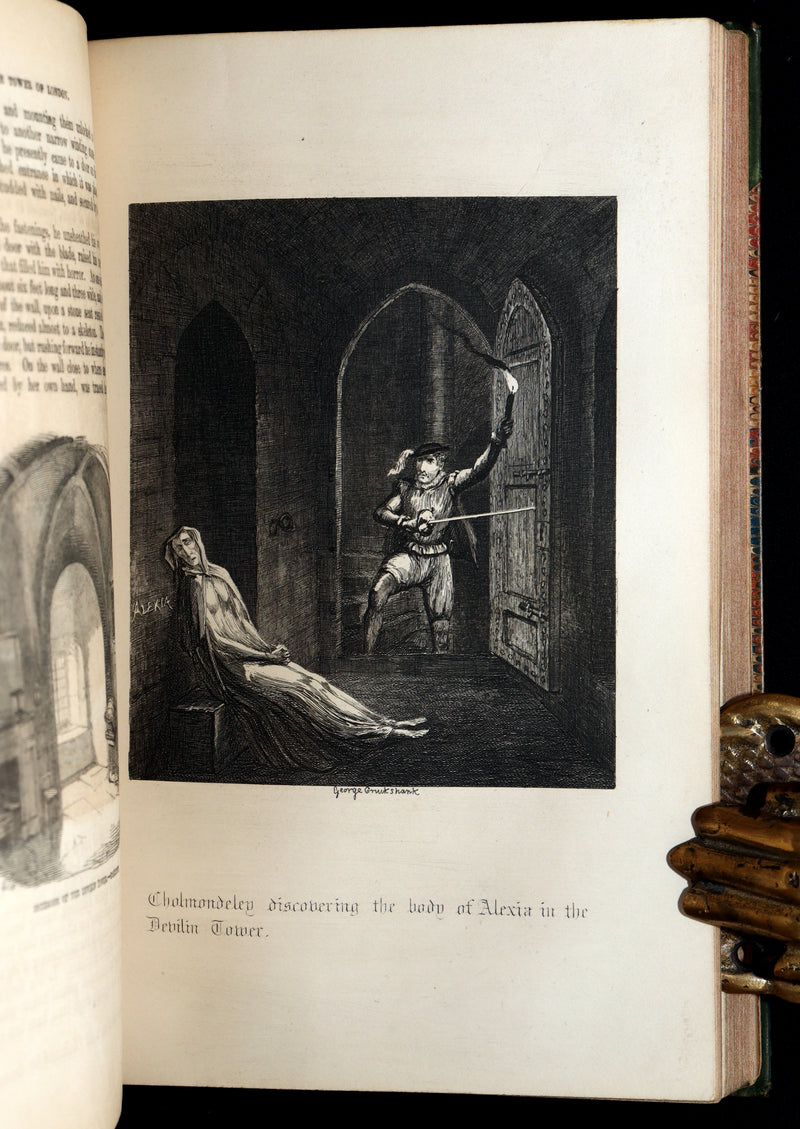 1854 Rare Book - The Tower of London, A Romance Illustrated by George Cruikshank